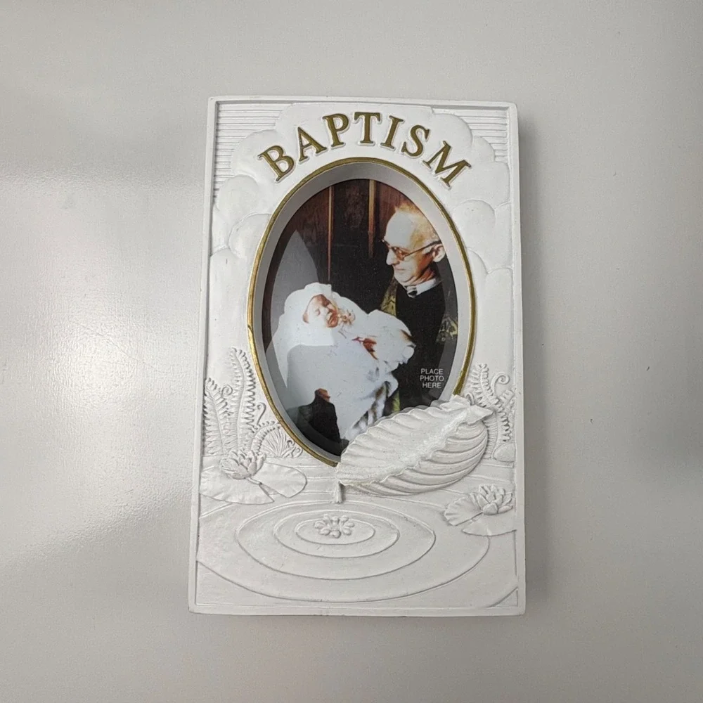 Abbey Press White Baptism Photo Frame 3.5
